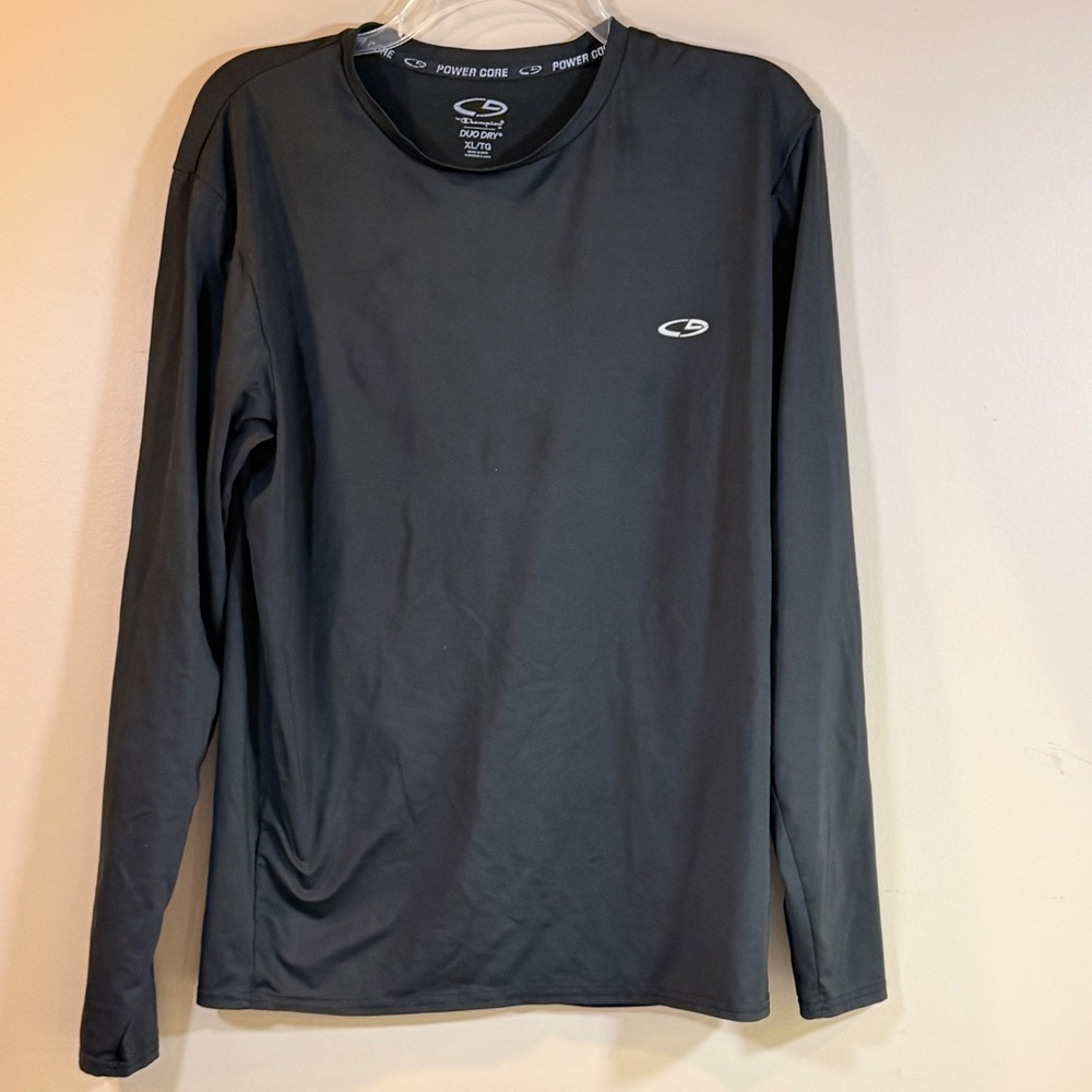 C9‎ by Champion Long Sleeve Shirt Mens XL Black Duo Dry Power Gym Workout